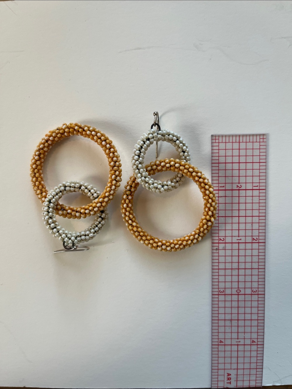 Beaded hoop earrings